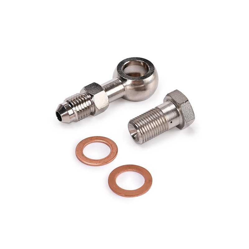 Banjo Bolt Kit 4AN to 7/16″-24 For Garrett GT25R GT28R GT30R Turbo w/ 1.0mm Restrictor