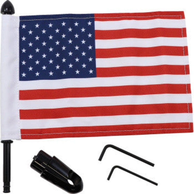 Flag Mount – Detachable Sissy Bar – 9″ Pole – 6″ X 9″ Flag by Pro Pad