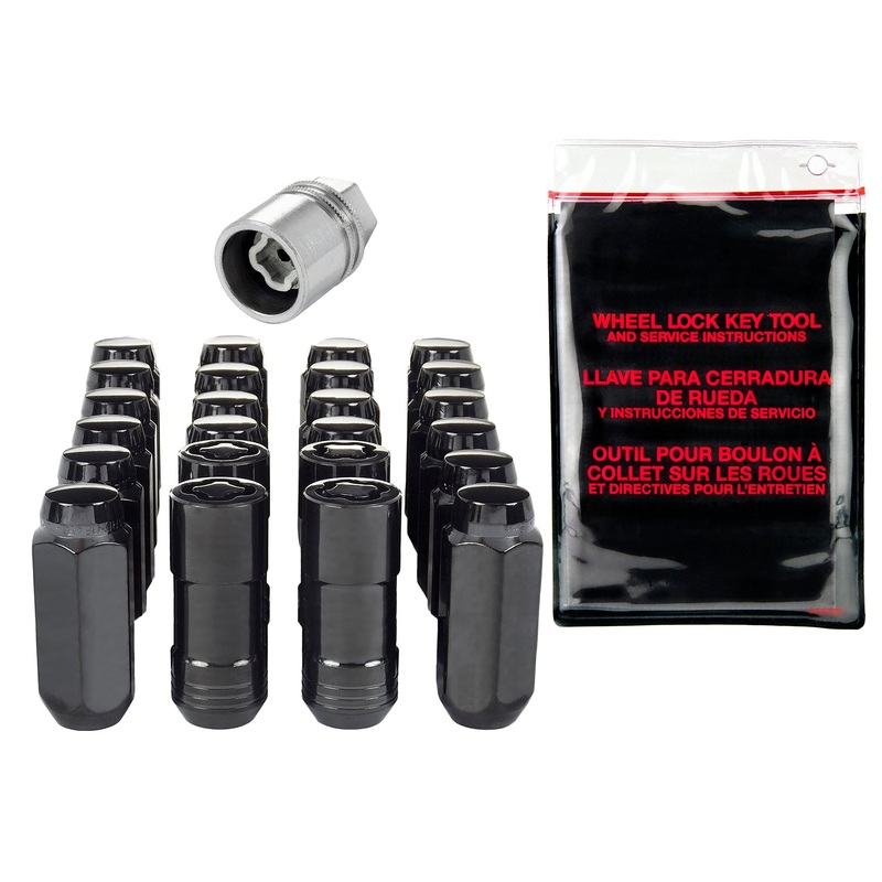 McGard SplineDrive Tuner 5 Lug Install Kit w/Locks & Tool (Cone) M12X1.25 – Black