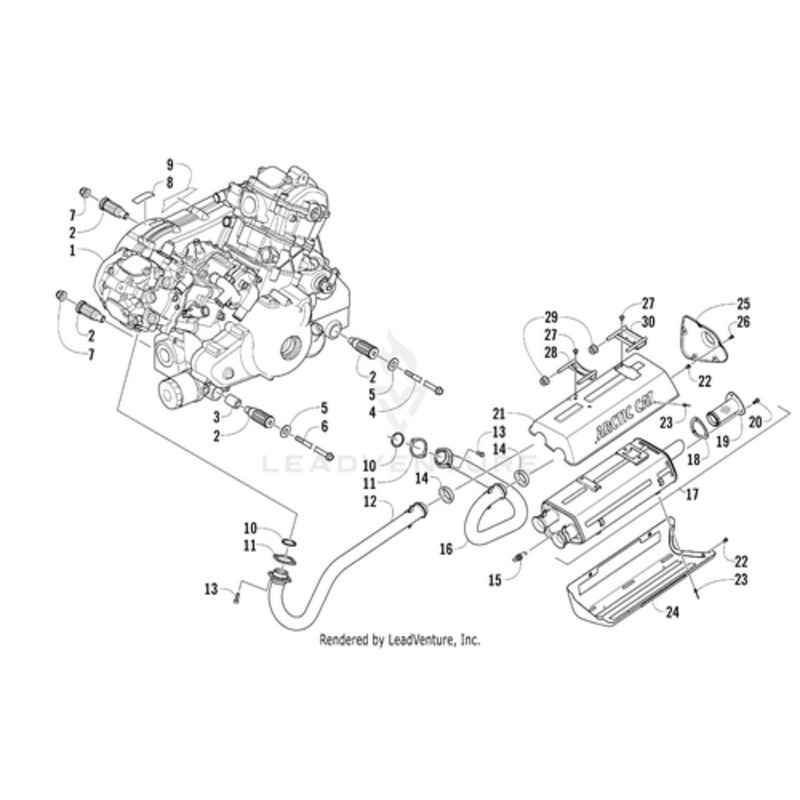 Muffler Hanger by Arctic Cat