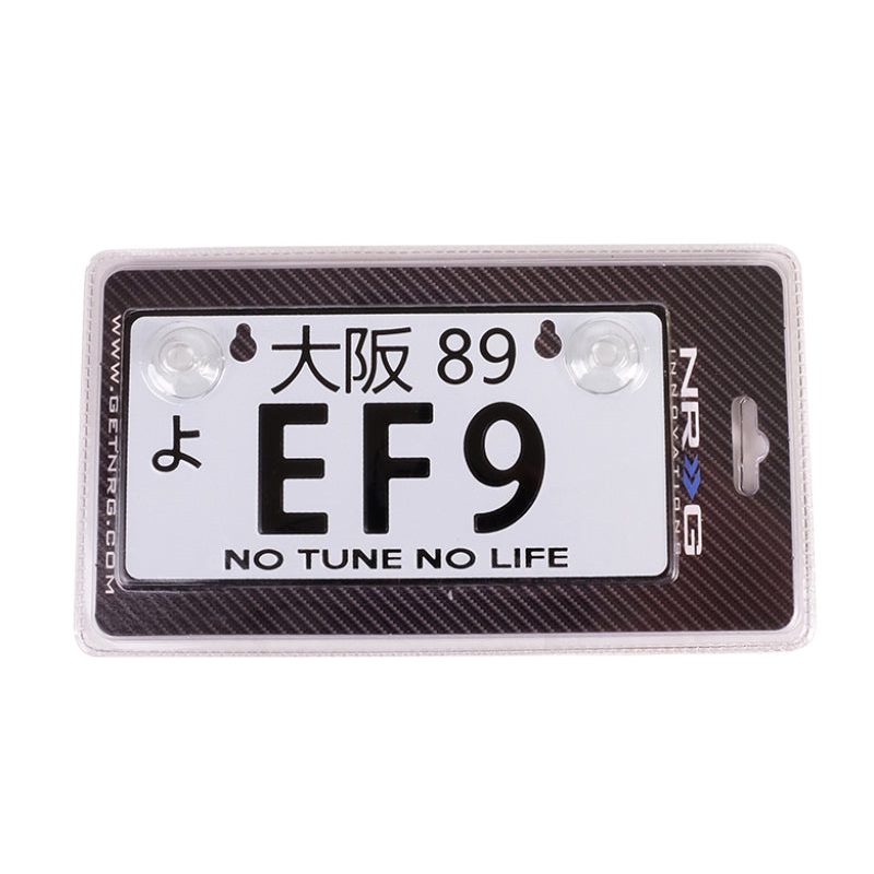 NRG Mini JDM Style Aluminum License Plate (Suction-Cup Fit/Universal) – EF9