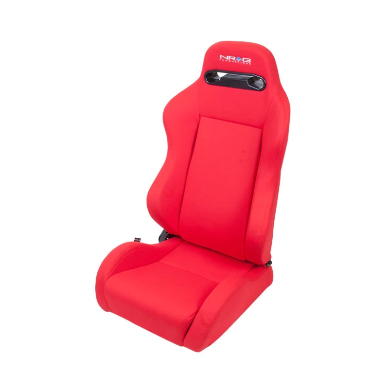Reclinable Racing Seat Red Cloth with Red Stitching