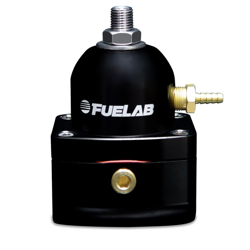 Fuelab 515 EFI Adjustable FPR 25-90 PSI (2) -10AN In (1) -6AN Return – Black