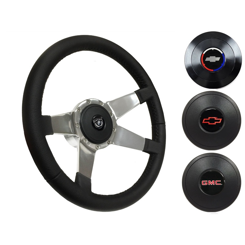 1960-73 Chevy Truck, GMC Steering Wheel Kit | Black Leather | ST3088
