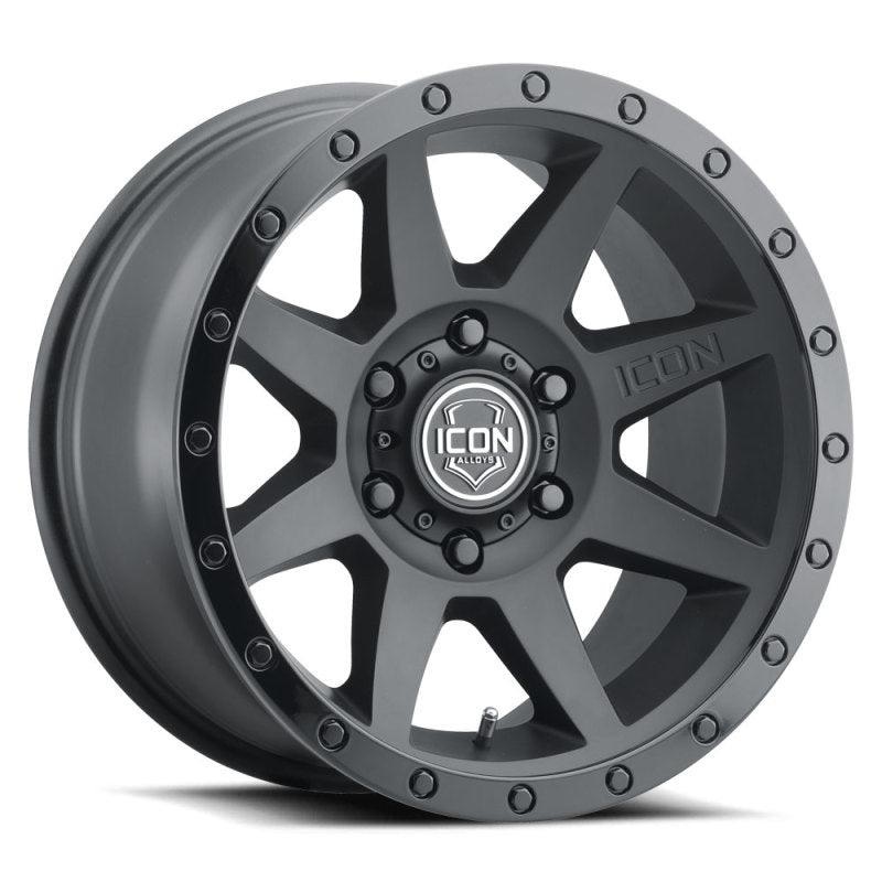 ICON Rebound 17×8.5 5×5 -6mm Offset 4.5in BS 71.5mm Bore Double Black Wheel