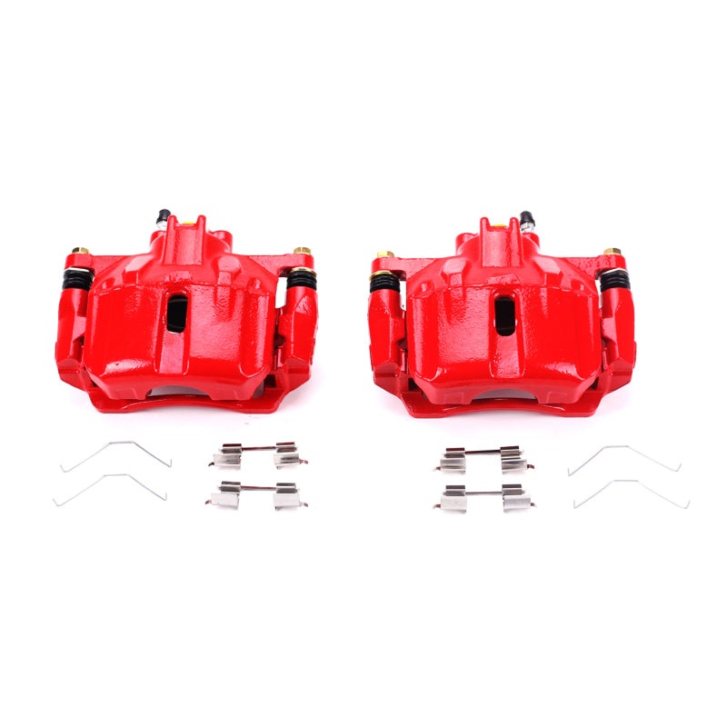 Power Stop 12-15 Honda Civic Front Red Calipers w/Brackets – Pair
