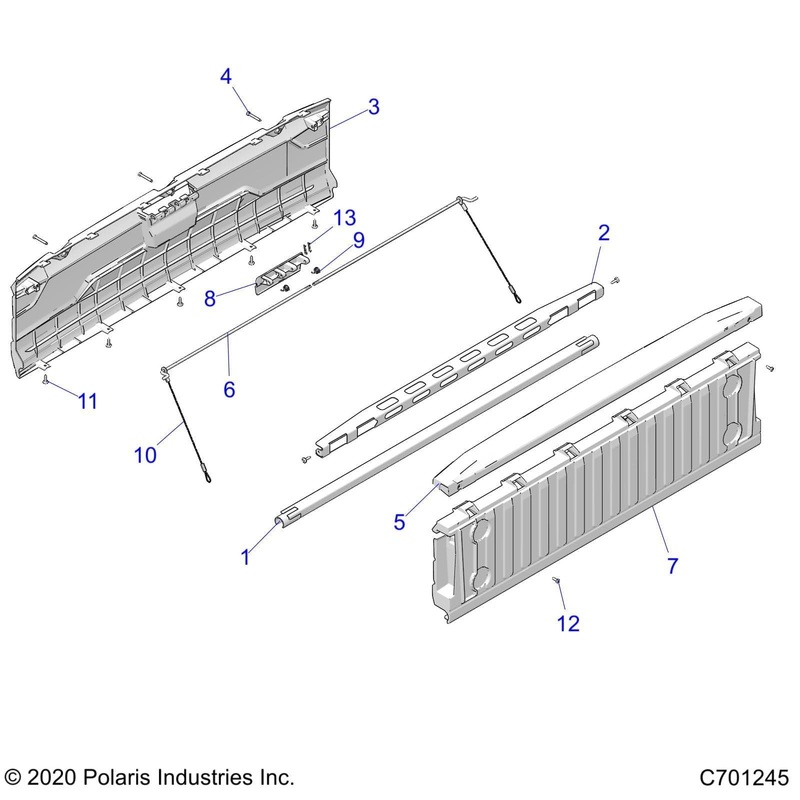 Tailgate Pivot Weld, Matte Blac by Polaris
