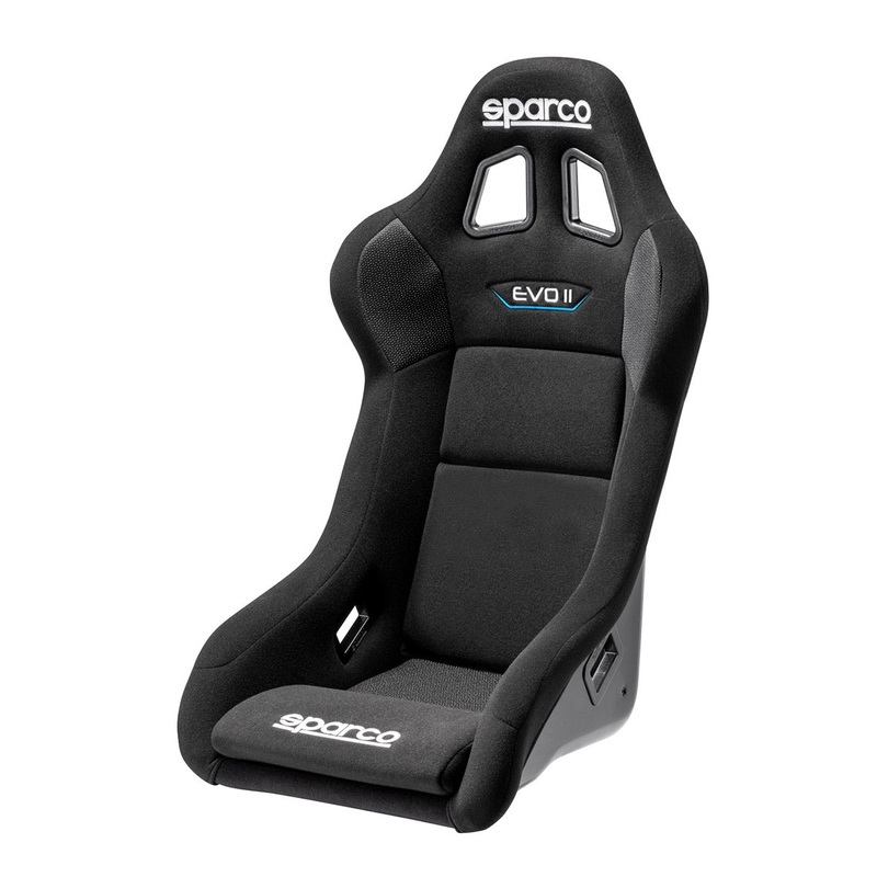 Sparco EVO QRT Fiberglass Racing Seat Black Cloth (2019) – Universal | 008007RNR