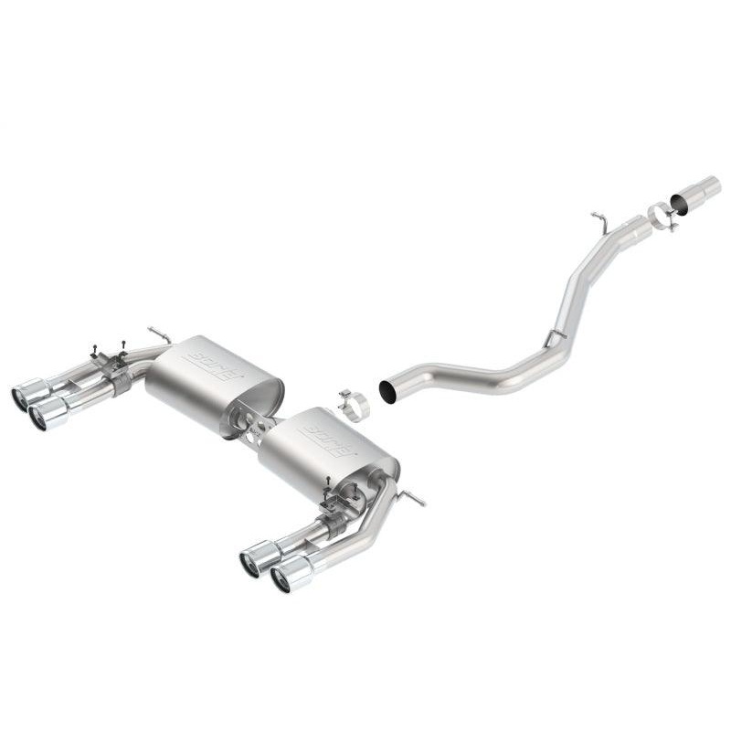 Borla 15-20 Audi S3 S-Type Dual Round Rolled Catback Exhaust