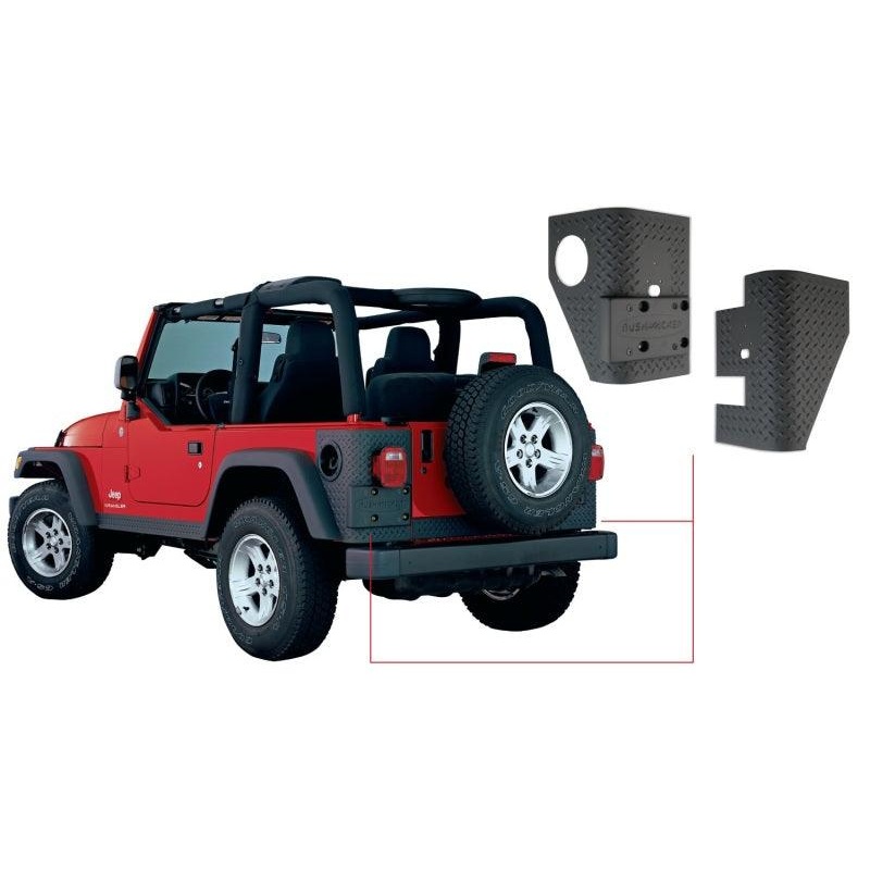 Bushwacker 97-06 Jeep Wrangler Trail Armor Rear Corners – Black