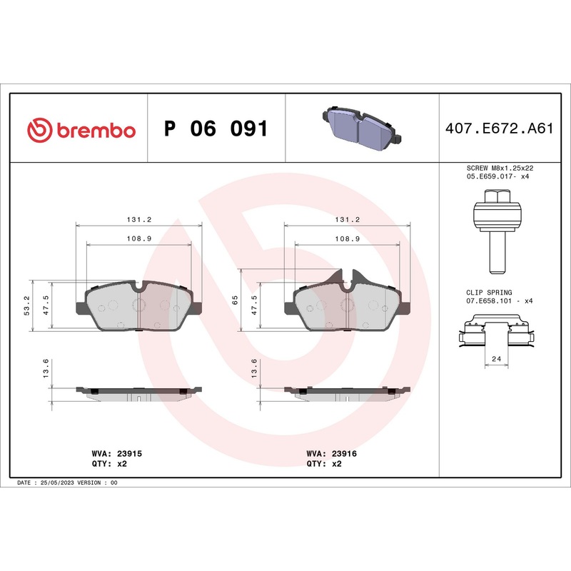 PRIME Low-Met Front Disc Brake Pad Set – P06091