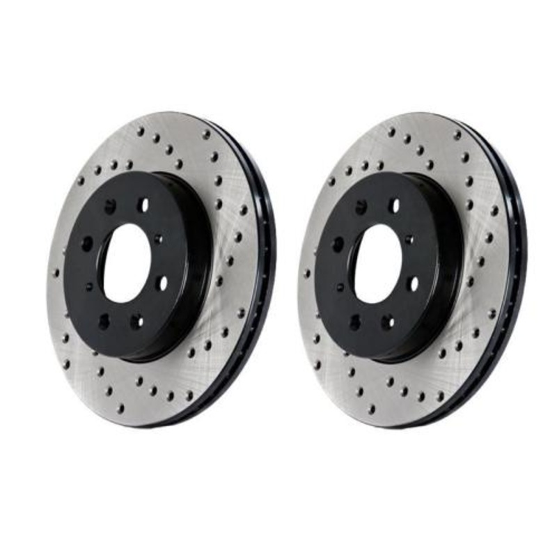 StopTech Cryo Drilled Sport Driver Side Front Brake Rotor 04-05 Nissan Titan