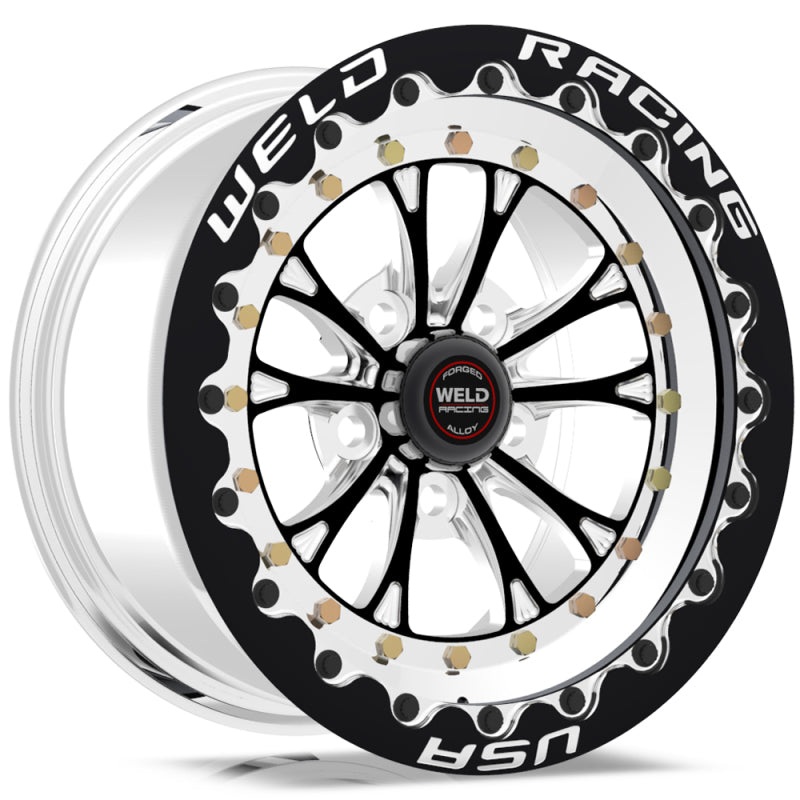 Weld Vitesse 15×14 / 5×4.5 BP / 6.5in. BS Black Wheel – Black Single Beadlock MT