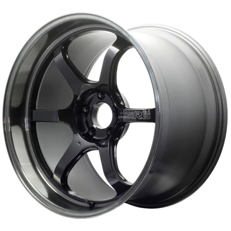 Advan Racing R6 Wheel – 20×9.0 +42 | 5×114.3 | Machining & Black Coated Graphite