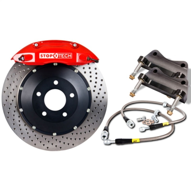 StopTech 06-09 BMW M5/M6 Rear Big Brake Kit Red ST-41 Calipers Drilled 380x32mm Rotors