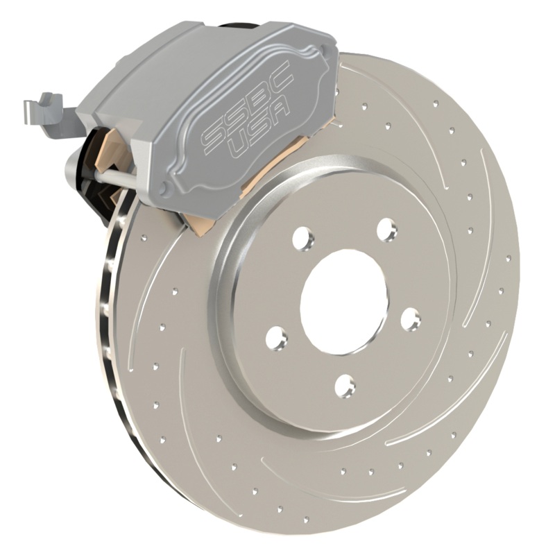 American Made R1-Redline Billet Aluminum Direct Fit Rear Disc Brake Kit W/DS Rotors. Clear A550-21-DS