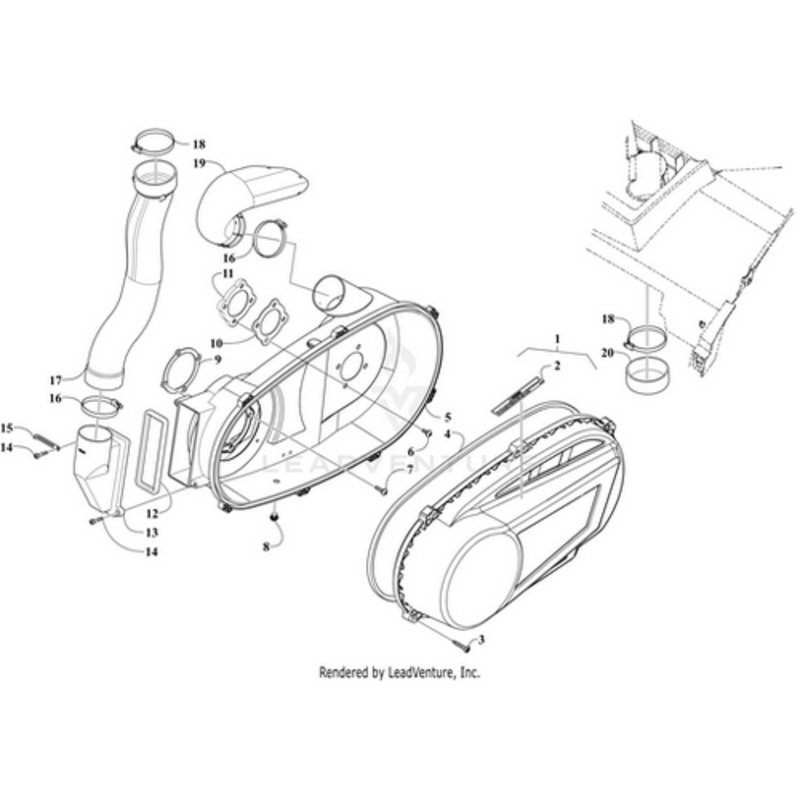 CVT Cover – Outer (Inc. 2) by Arctic Cat