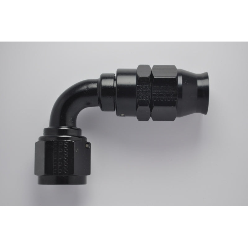 Fragola -6AN Real Street x 90 Degree Hose End Black For PTFE Hose