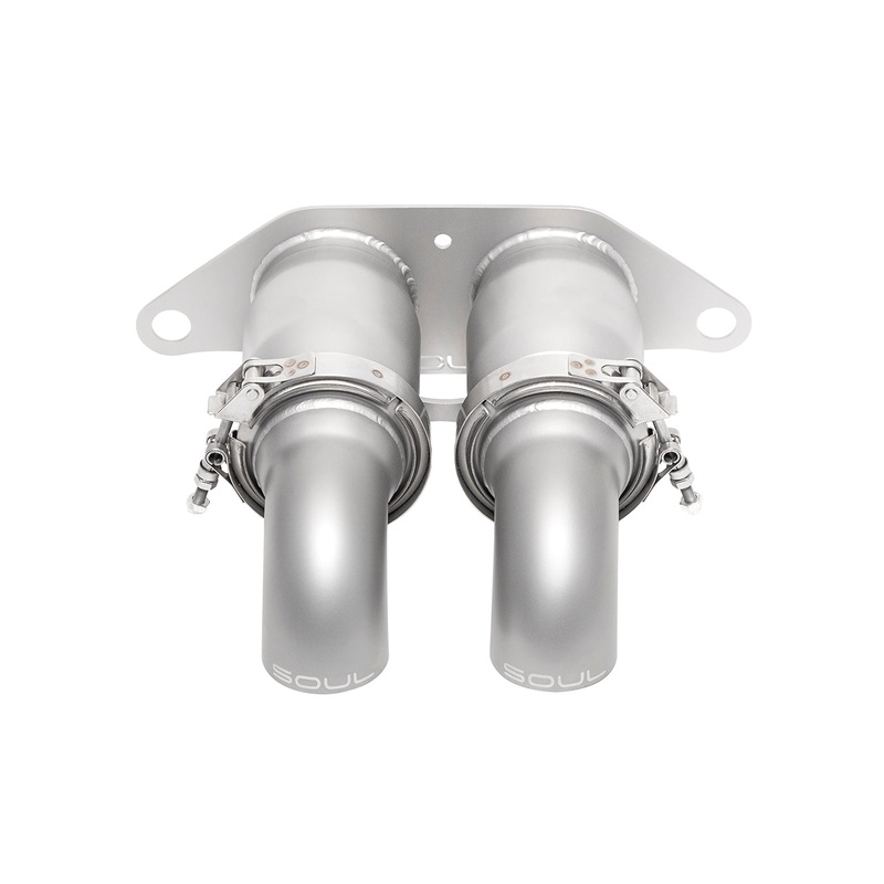 SOUL 14-19 Porsche 991.1 / 991.2 GT3 Bolt-On Resonated Turn Down Exhaust Tips