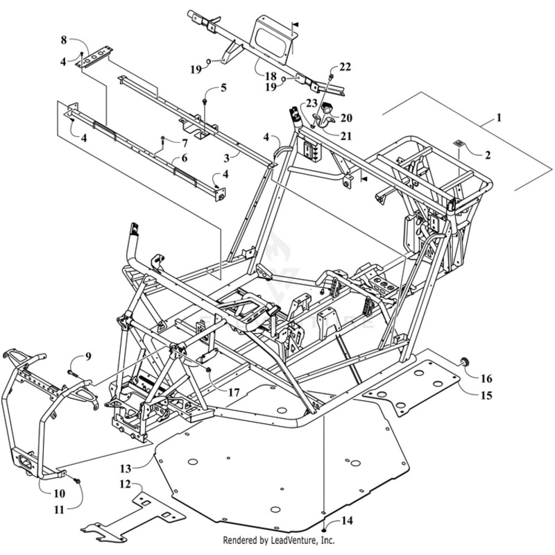 Tube,Seat Support-Ptd Black By Arctic Cat