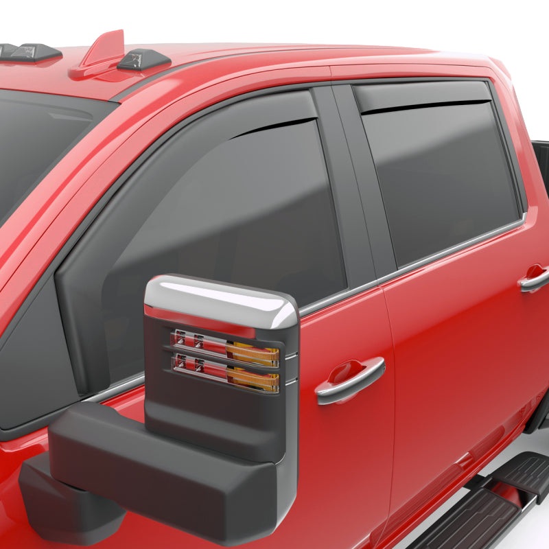 EGR 2019 Chevy 1500 Crew Cab In-Channel Window Visors – Matte Black