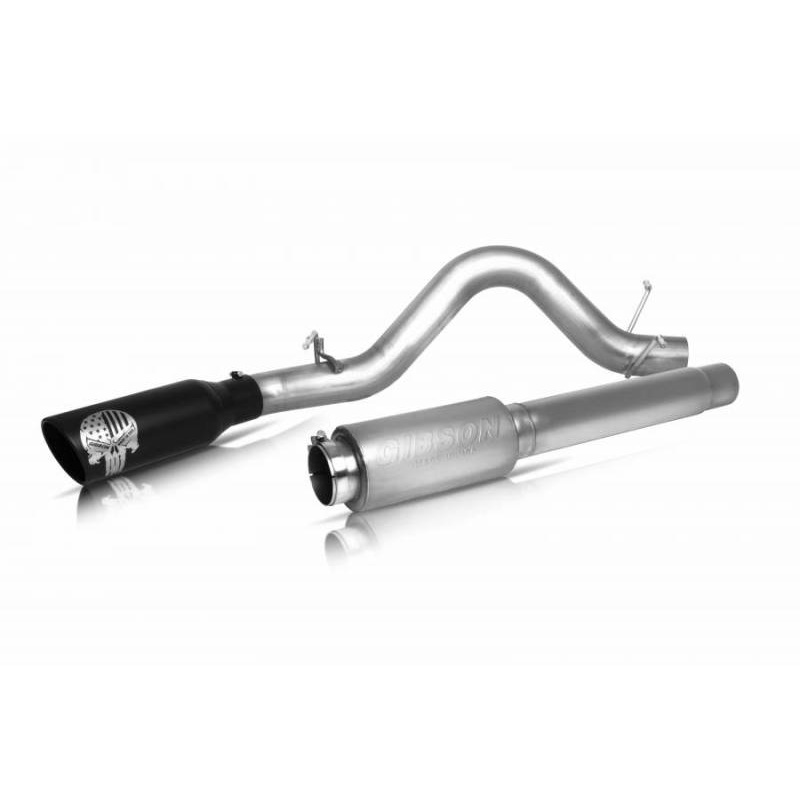 Gibson 14-18 GMC Sierra 1500 SLT 6.2L 4in Patriot Skull Series Cat-Back Single Exhaust – Stainless