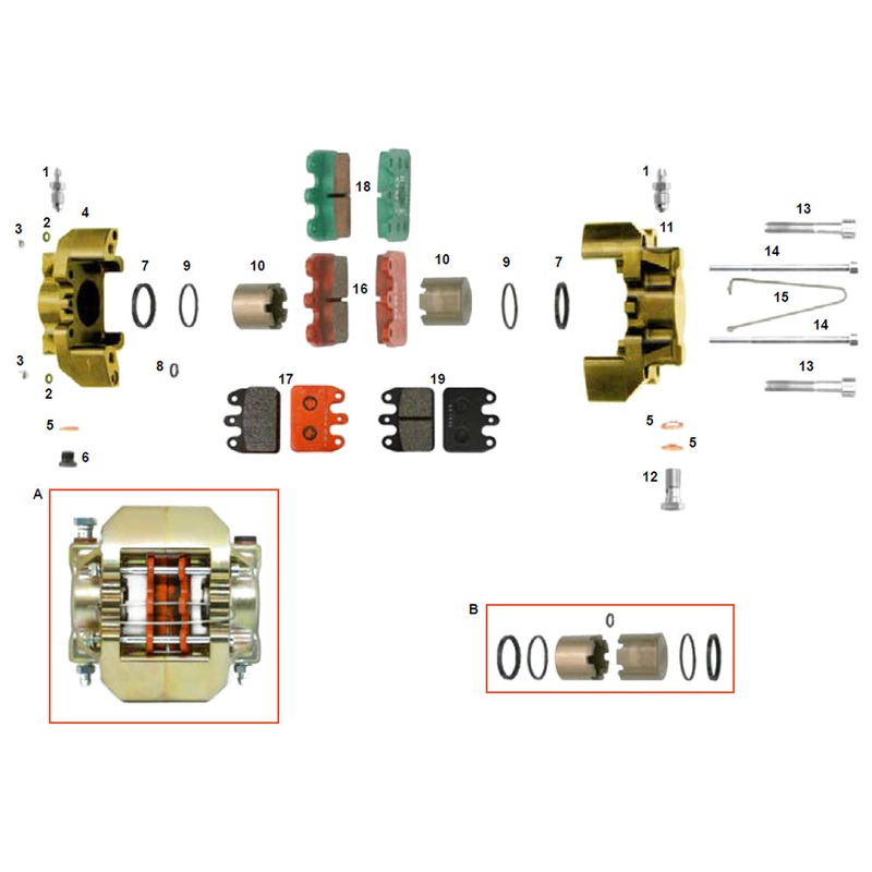 B. CRG.03022 CRG Kart V09/V10/V11 Rear Brake Caliper Rebuild Kit
