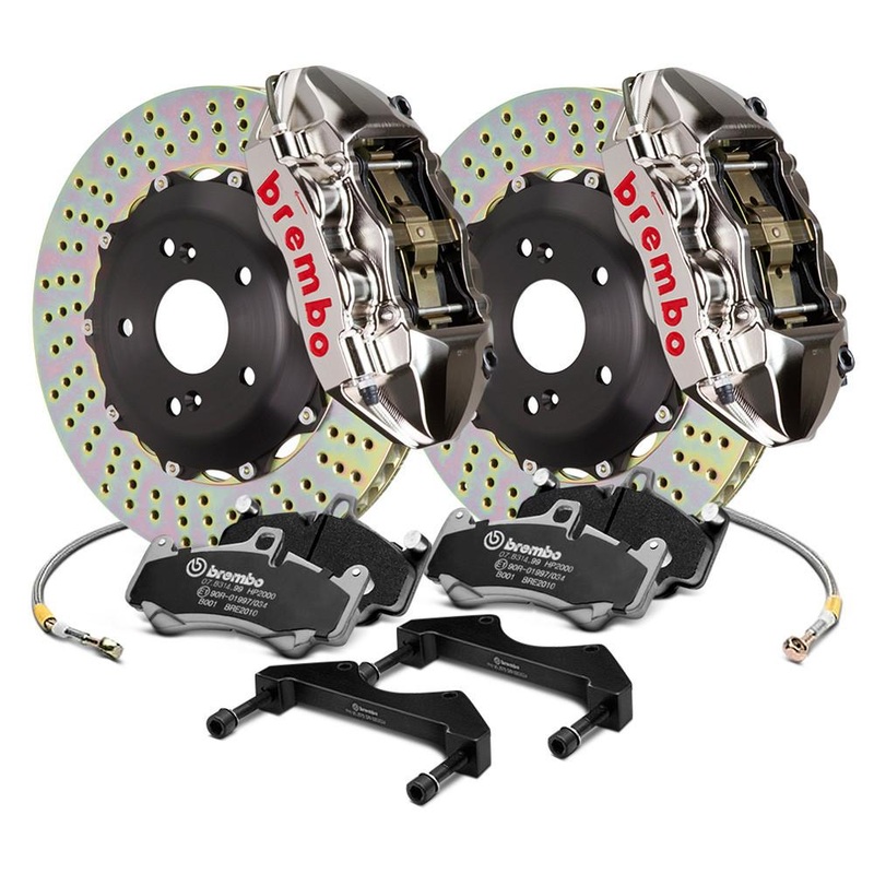 Brembo GT-R Series Cross Drilled 2-Piece Rotor Rear Big Brake Kit | Multiple Subaru Fitments (2P1.8020AR)