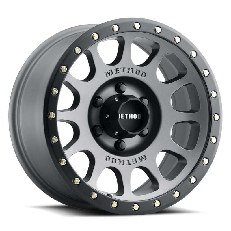 Method MR305 NV 17×8.5 / 0mm Offset / 6×135 BP / 94mm CB / Titanium – Matte Black Lip Wheel