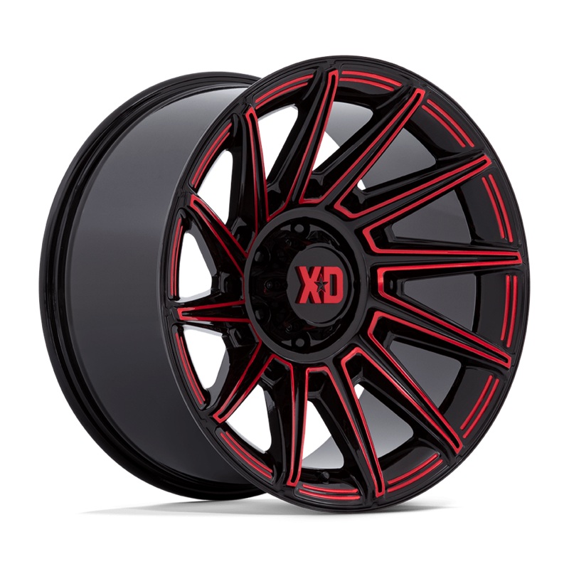XD Wheels XD867 Specter 20″ 8×170 Gloss Black With Red Tint