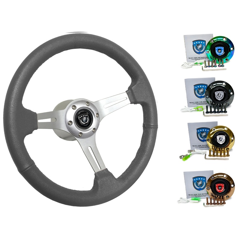 1987-93 BMW 7 Series Steering Wheel Kit | Grey Leather | ST3014GRY