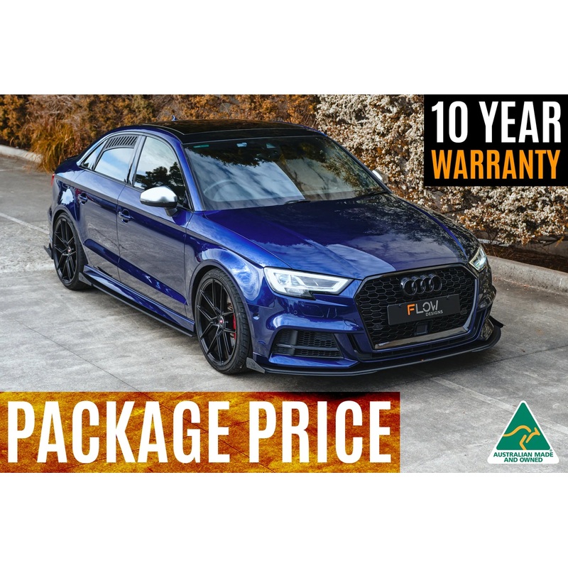 Flow Designs Full Splitter Set – 8V.5 S3 Sedan (Face Lift)