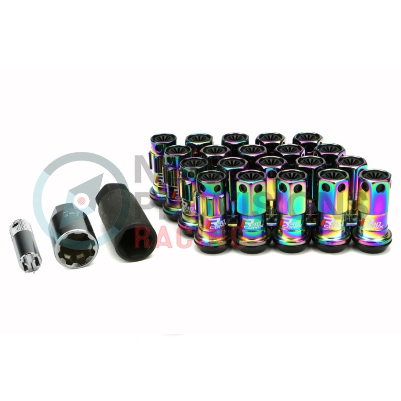 Project Kics R40 Iconix 16+4  Neo Chrome Locking Lug Nuts 12×1.25 – Universal
