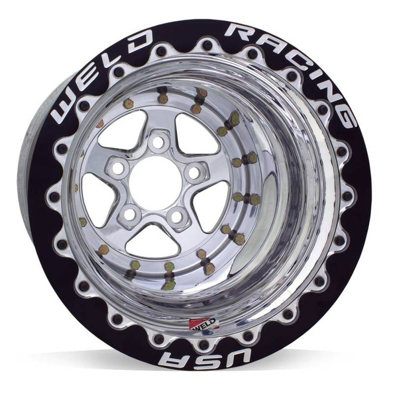 Weld Alumastar 2.0 15×15 / 5×4.75 BP / 3in. BS Polished Wheel – Beadlock M/T