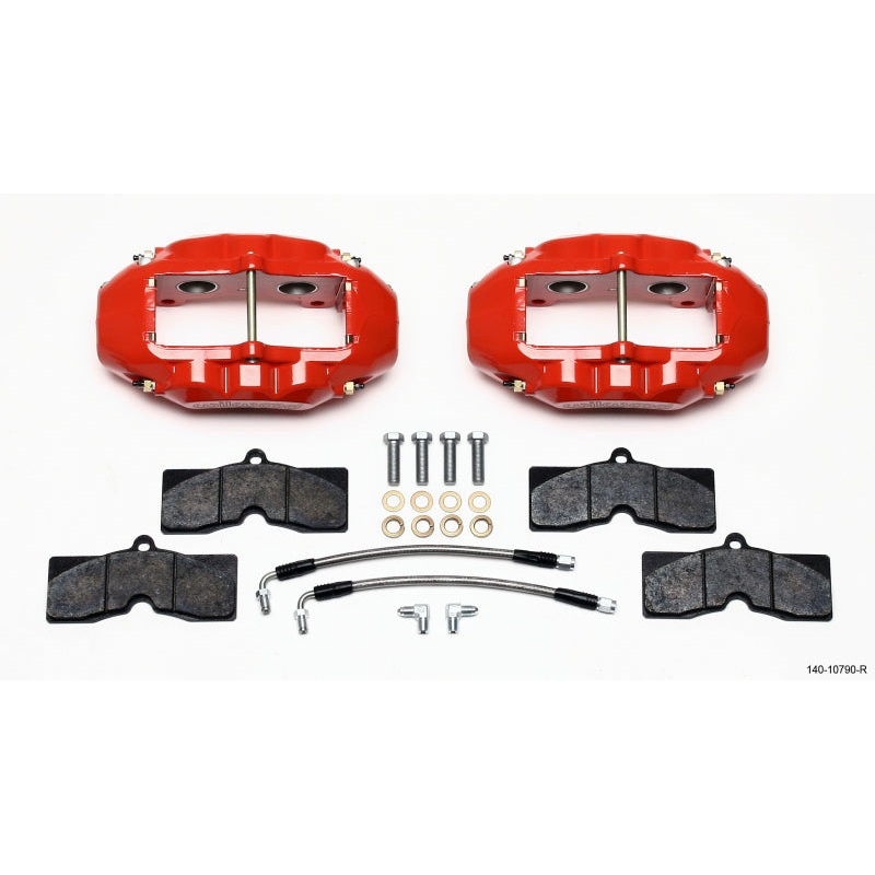 Wilwood D8-4 Rear Caliper Kit Red Corvette C2 / C3 65-82