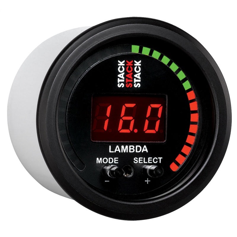 Autometer Stack Instruments 52mm Wideband Air-Fuel Ratio (LAMBDA) Gauge – Black