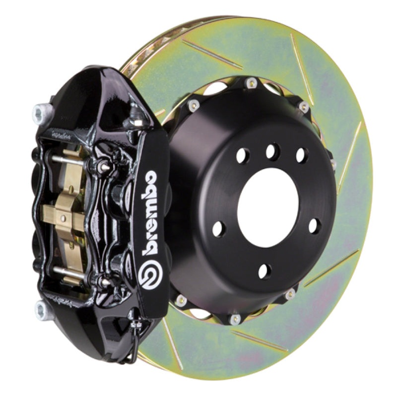 Brembo 03-09 Range Rover Rear GT BBK 4 Piston Cast 380×28 2pc Rotor Slotted Type-1-Black