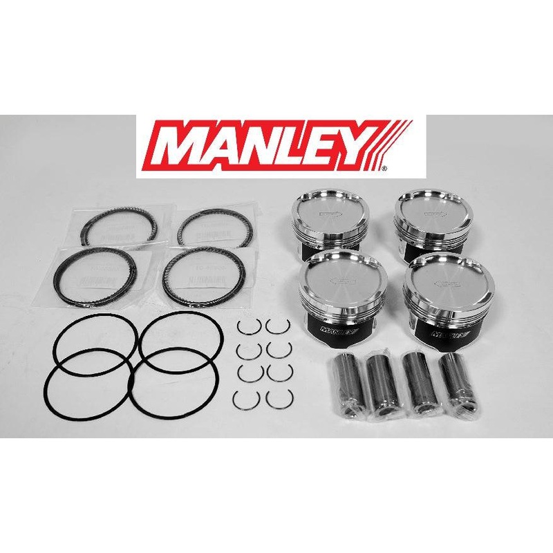 Manley PLATINUM SERIES Forged Pistons 4G63T 7-bolt Evo 4-9 87mm +2.0mm -17 cc 9.0:1 94mm Stroker Long Rod 156mm