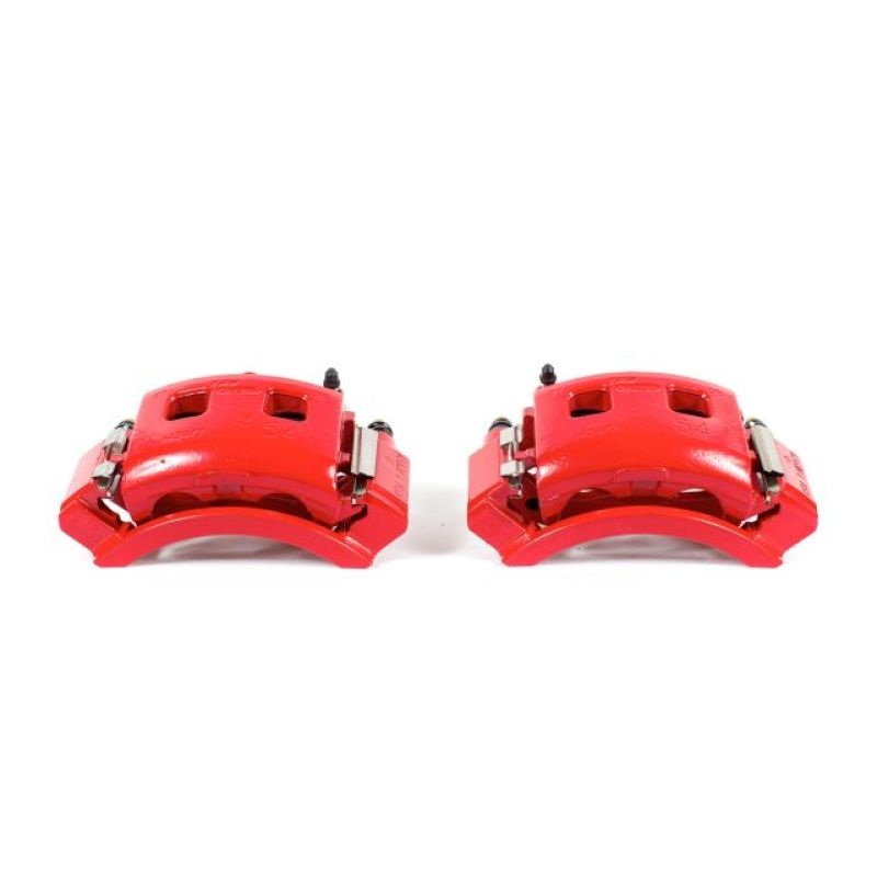 Power Stop 98-02 Dodge Ram 1500 Van Front Red Calipers w/Brackets – Pair