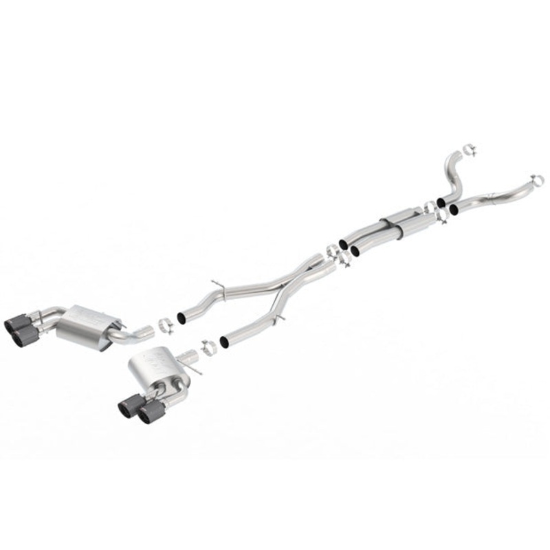 Borla ATAK Catback Exhaust Carbon Fiber Black Anodized Tips – 16-18 Camaro SS
