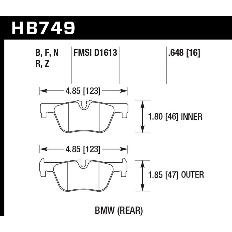 Hawk 13-14 BMW 328i/328i xDrive / 2014 428i/428i xDrive HP Plus Rear Brake Pads