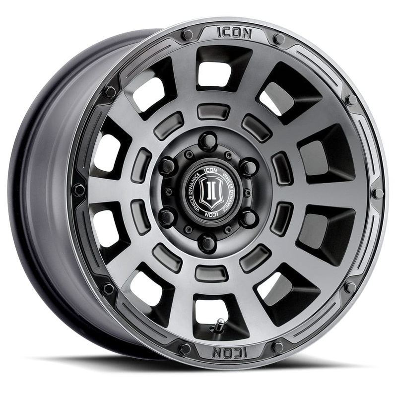 ICON Alloys Thrust 17″ 6×120 Smoked Satin Black Tint