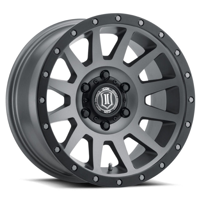 ICON Compression 18×9 6×5.5 0mm Offset 5in BS Titanium Wheel