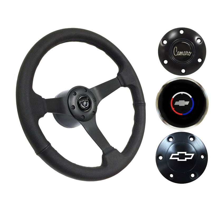 1969-89 Camaro Steering Wheel Kit | Black Leather | ST3160BLK