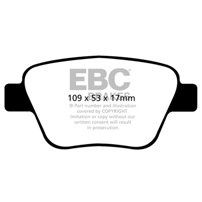 EBC 10-13 Audi A3 2.0 Turbo (Bosch rear caliper) Yellowstuff Rear Brake Pads