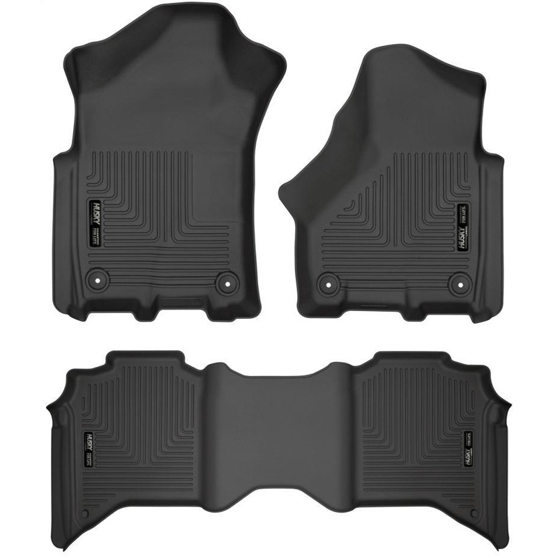 Husky Liners 19-21 Ram 2500/3500 Crew Cab Weatherbeater Black Front & 2nd Seat Floor Liners