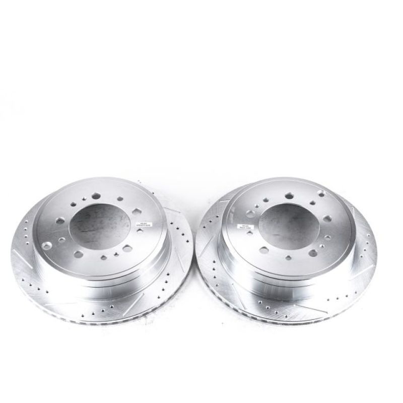 Power Stop 13-21 Toyota Land Cruiser Rear Evolution Drilled & Slotted Rotors – Pair