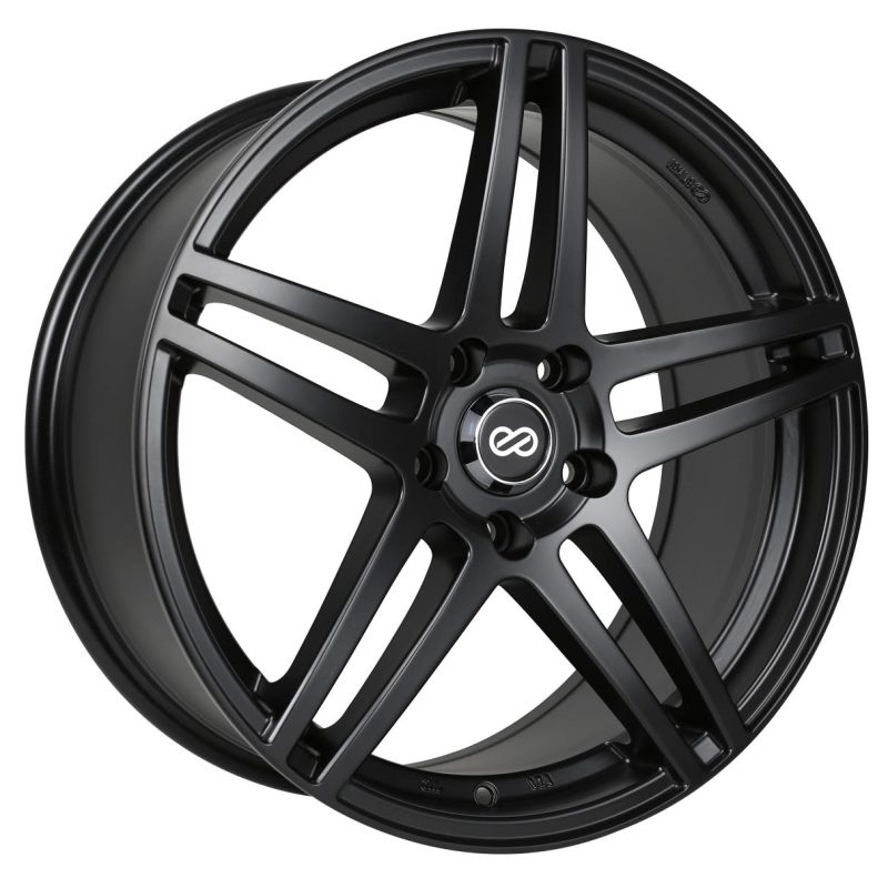 Enkei RSF5 18×8 50mm Offset 5×114.3 Bolt Pattern 72.6mm Bore Dia Matte Black Wheel