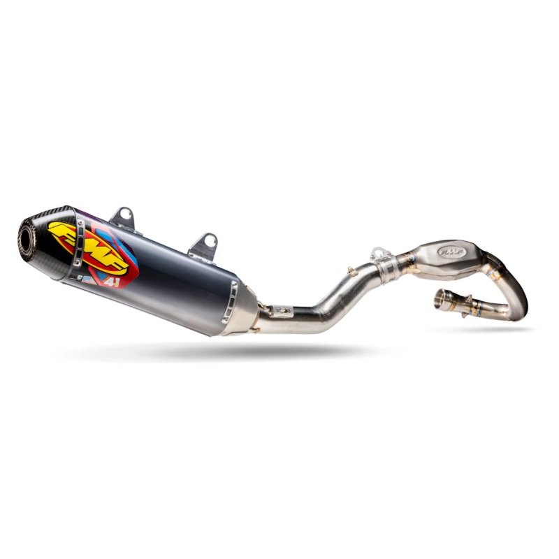 FMF Racing 25+ Kawasaki KX250F SS Alum. Factory 4.1 RCT w/R. Carbon Cap w/Megabomb Header (Complete)