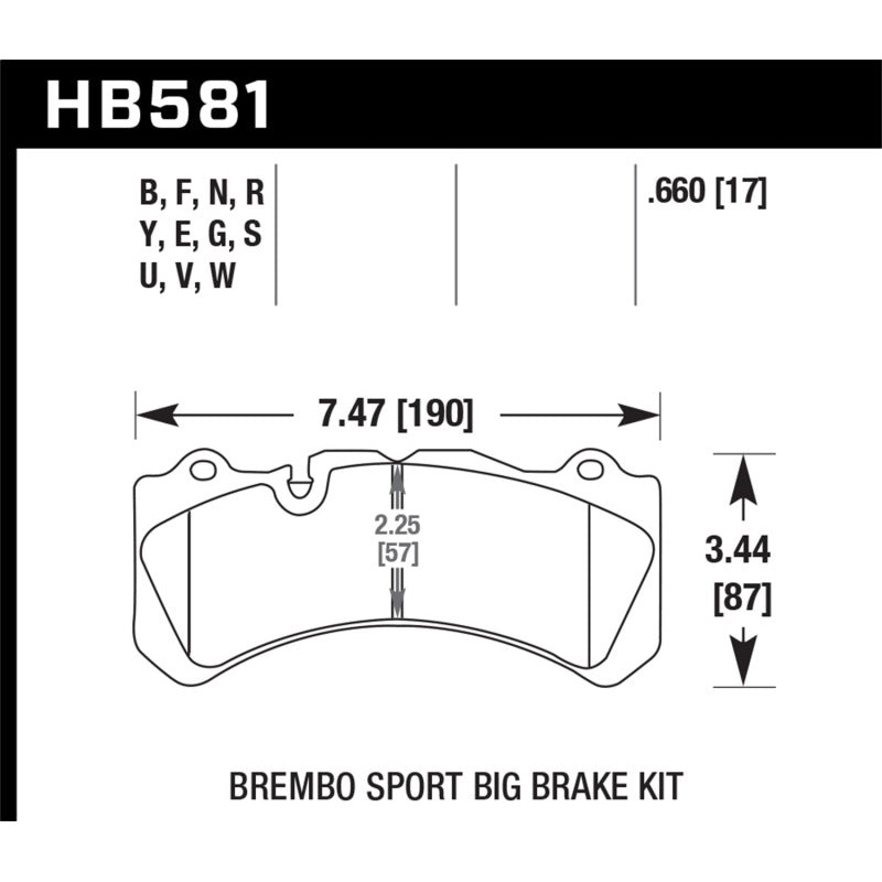 Hawk Brembo Caliper Family J/N HPS 5.0 Brake Pads